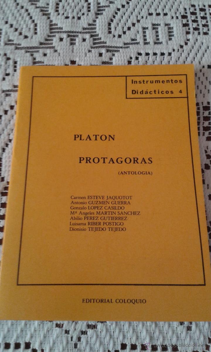 Libros: PLATON PROTAGORAS ANTOLOGIA EDITORIAL COLOQUIO - Foto 1