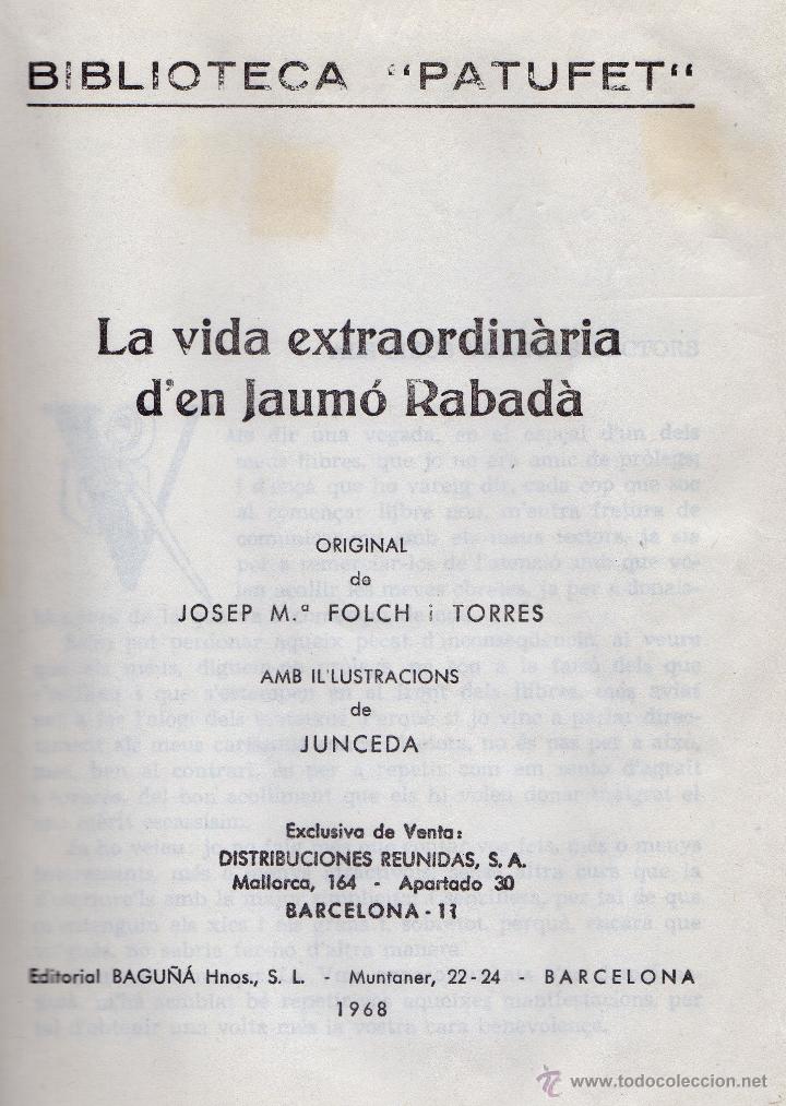 Libros: La vida den Jaum&oacute; Rabad&agrave; - Josep M. Folch i Torres - Foto 2