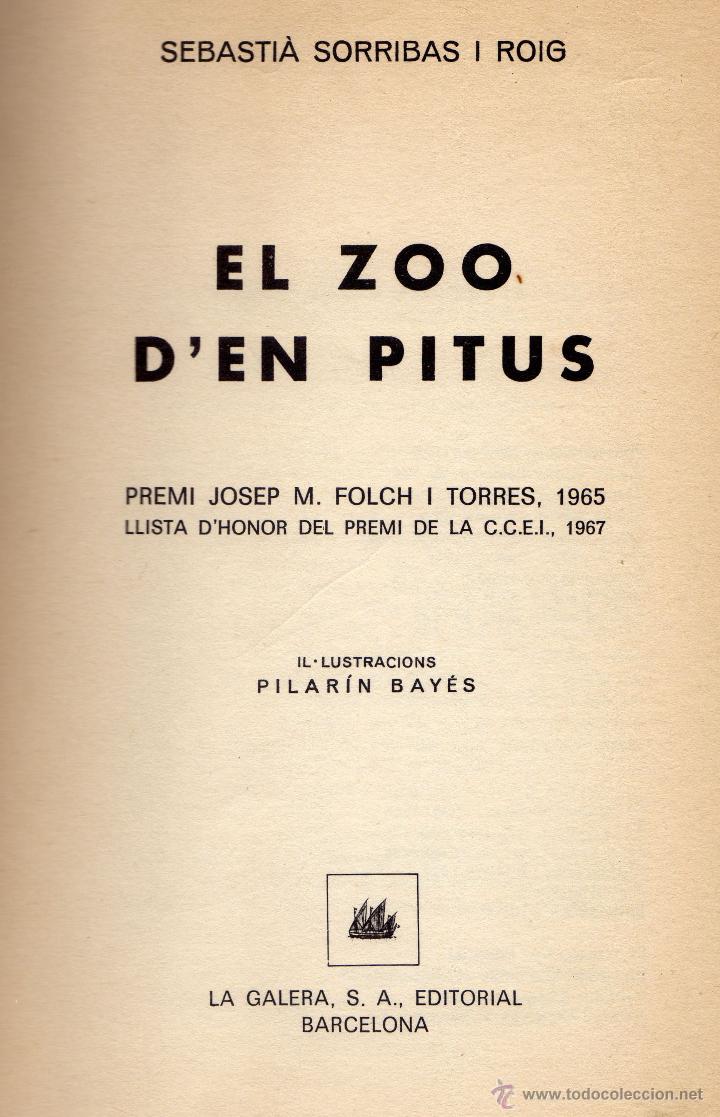 Libros: El Zoo den Pitus - Sebasti&agrave; Sorribas - Foto 3