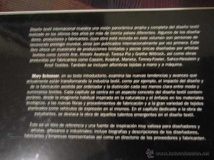 Libros: DISE&Ntilde;O TEXTIL INTERNACIONAL - Mary Schoeser - Foto 2