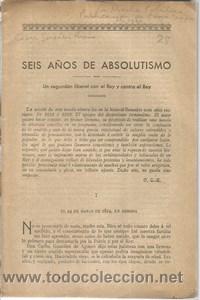 Libros: Seis a&ntilde;os de absolutismo - GONZALEZ RUANO, CESAR - Foto 1