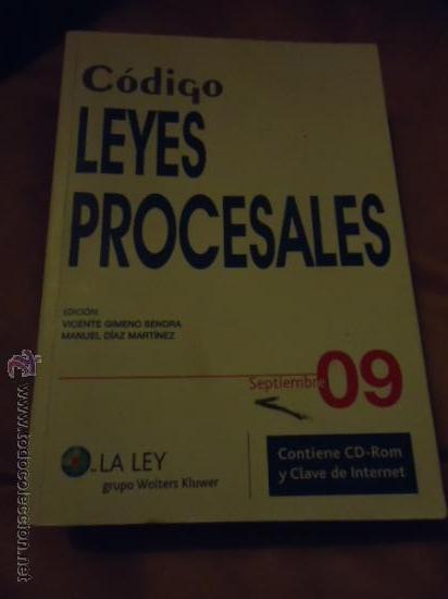 Libros: CODIGO LEYES PROCESALES , 2009 - 1287 PAGINAS - Foto 1