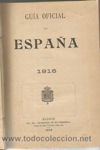 Libros: Guia oficial de Espa&ntilde;a 1916 - VARIOS - Foto 1
