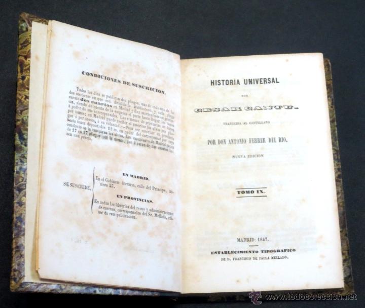 Libros: Historia universal. Tomo IX - CANTU, C&Eacute;SAR - Foto 2
