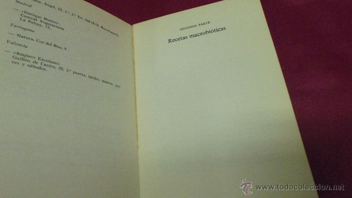 Libros: LA COCINA MACROBIOTICA. IRMA DORIA. EDITORIAL DE VECCHI. 1976. - Foto 2