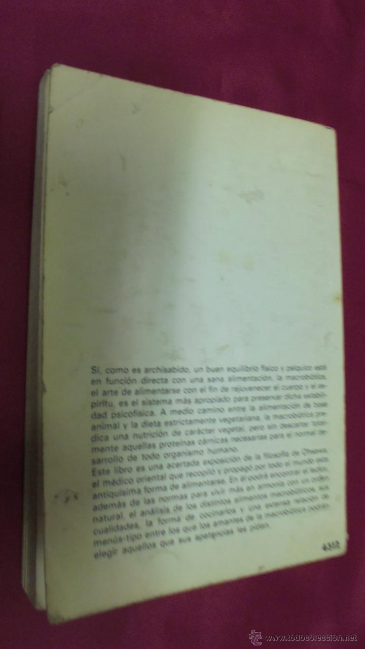 Libros: LA COCINA MACROBIOTICA. IRMA DORIA. EDITORIAL DE VECCHI. 1976. - Foto 4