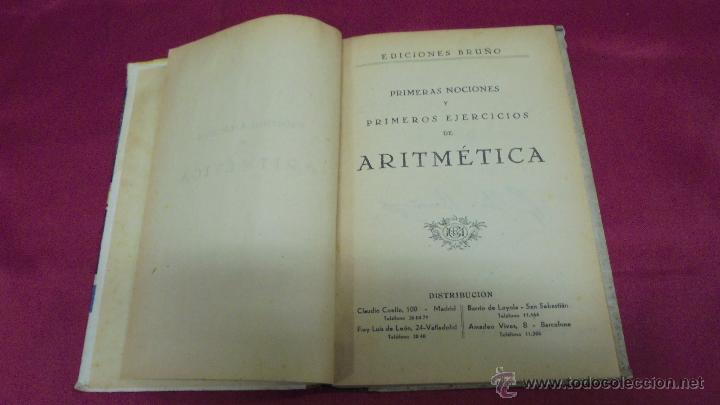 Libros: TRATADO DE ARITMETICA. GRADO PREPARATORIO. EDICIONES BRU&Ntilde;O. SIN FECHA DE EDICI&Oacute;N. - Foto 2