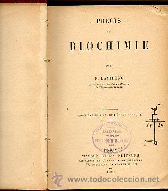 Libros: PR&Eacute;CIS DE BIOCHIMIE. 3e &eacute;dition, enti&egrave;rement revue. - Foto 1