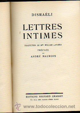 Libros: LETTRES INTIMES. Pr&eacute;face de Andr&eacute; Maurois. - Foto 1