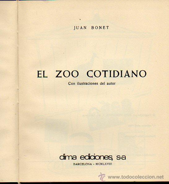 Libros: EL ZOO COTIDIANO. Con ilustraciones del autor. - Foto 1