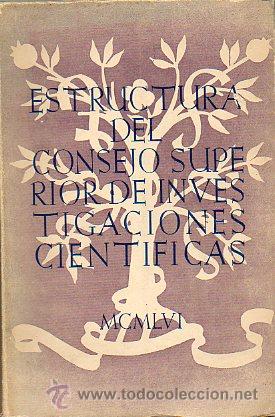 Libri di seconda mano: ESTRUCTURA DEL CONSEJO SUPERIOR DE INVESTIGACIONES CIENT&Iacute;FICAS.