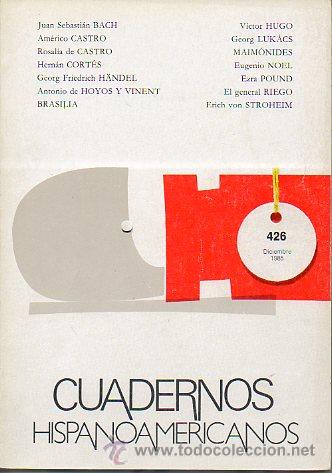 Libros: CUADERNOS HISPANOAMERICANOS. N&ordm; 426. - Foto 1