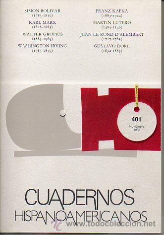 Libros: CUADERNOS HISPANOAMERICANOS. N&ordm; 401. - Foto 1