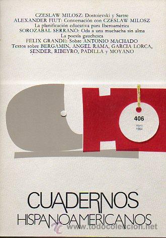 Libros: CUADERNOS HISPANOAMERICANOS. N&ordm; 406. - Foto 1