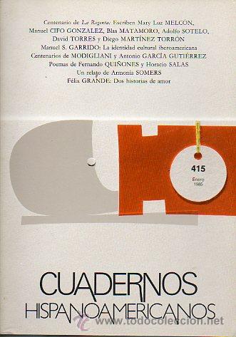 Libros: CUADERNOS HISPANOAMERICANOS. N&ordm; 415. - Foto 1