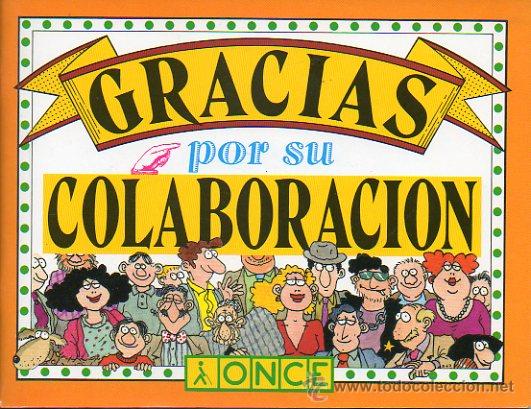Libros: ONCE. GRACIAS POR COLABORAR. Dibujos de Romeu. - Foto 1