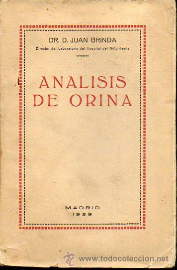 Livros em segunda m&atilde;o: AN&Aacute;LISIS DE ORINA. Pr&oacute;logo del Excmo Sr. Dr. D. Jes&uacute;s Sarabia.
