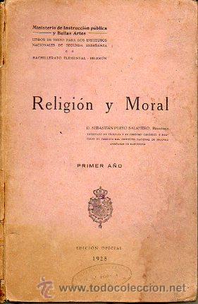 Libros: RELIGI&Oacute;N Y MORAL. Edici&oacute;n Oficial. Primer A&ntilde;o. - Foto 1