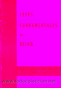 Libros: LEYES FUNDAMENTALES DEL REINO. - Foto 1