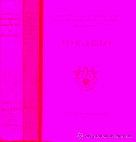 Libros: IDEARIO. 3 vols. Pr&oacute;logo de V&iacute;ctor Pradera. - Foto 1