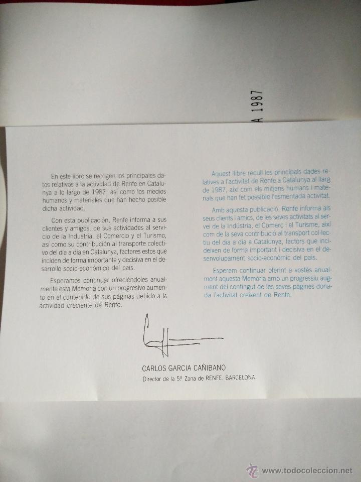 Libros: Renfe en Catalunya 1987 - Foto 3