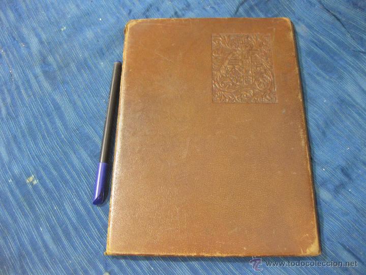 Libros: CARPETA DE PIEL CON ESCUDO NOBILIARIO. - Foto 1