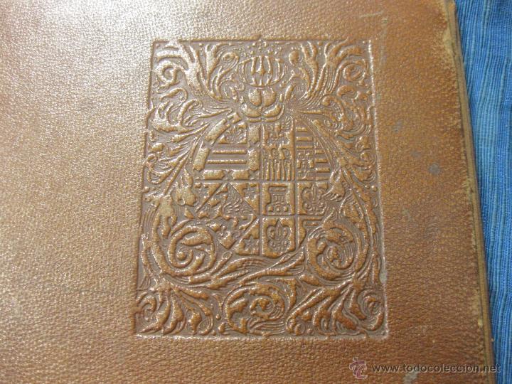 Libros: CARPETA DE PIEL CON ESCUDO NOBILIARIO. - Foto 3
