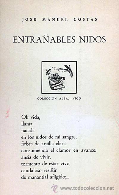 Libros: Entra&ntilde;ables nidos - Costas, Jos&eacute; Manuel - Foto 1