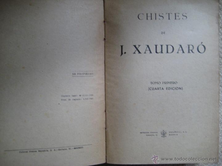 Libros: CHISTES DE J. XAUDAR&Oacute;. ILUSTRADO - Foto 1
