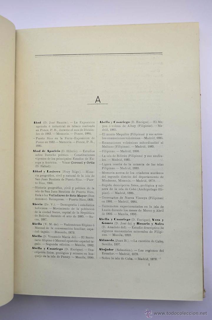 Libros: MUSEO-BIBLIOTECA de Ultramar en Madrid : cat&aacute;logo de la Biblioteca - Foto 4