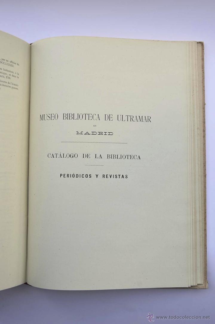Libros: MUSEO-BIBLIOTECA de Ultramar en Madrid : cat&aacute;logo de la Biblioteca - Foto 7