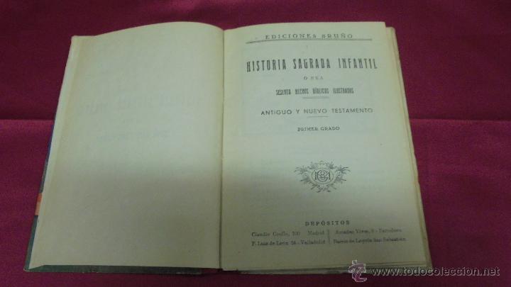 Libros: HISTORIA SAGRADA. 1&ordm; GRADO. EDICIONES BRU&Ntilde;O. 1953. - Foto 2