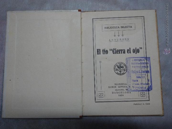 Libros: Andersen. Biblioteca selecta Ramon Sopena. El tio cierra el ojo - Foto 2
