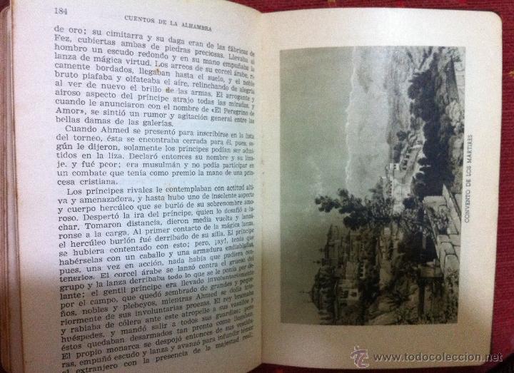 Libros: Washington Irving. Cuentos de la Alhambra. 1954 - Foto 2