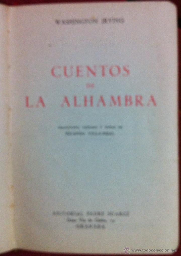 Libros: Washington Irving. Cuentos de la Alhambra. 1954 - Foto 3
