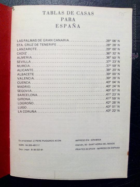 Libros: TABLAS DE CASAS PARA ESPA&Ntilde;A - PUIGGROS  1981. - Foto 4