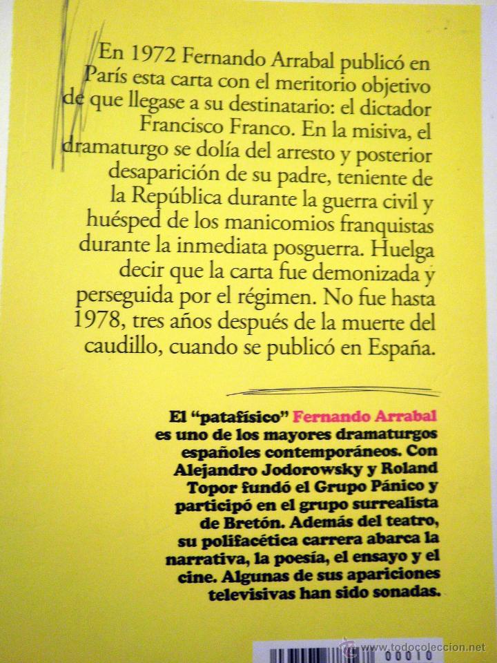 Libros: Carta al general Franco (Fernando Arrabal) - Foto 2
