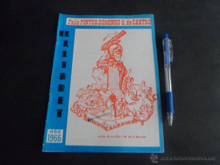 Libros: LLIBRET DE FALLAS - FALLA PINTOR DOMINGO - GUILLEM DE CASTRO - 1966 - VALENCIA - Foto 1