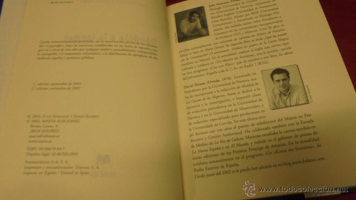 Libros: D&Aacute;NDOLE A LA LENGUA. JULIO SOMOANO Y DAVID &Aacute;LVAREZ. MAEVA. - Foto 2