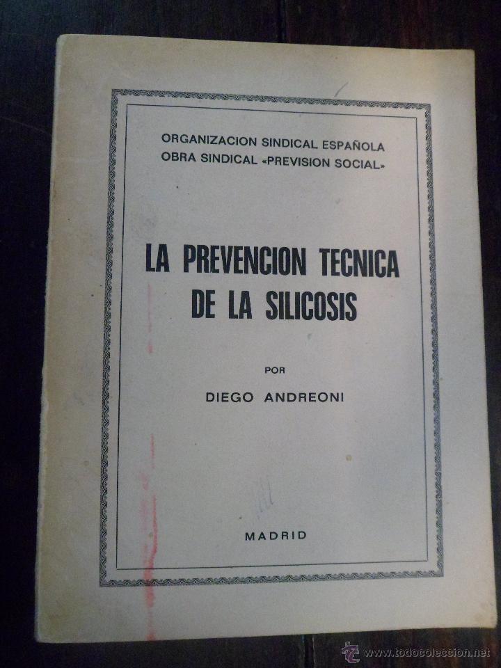 Libros: LA PREVENCI&Oacute;N T&Eacute;CNICA DE LA SILICOSIS. DIEGO ANDREONI - Foto 1