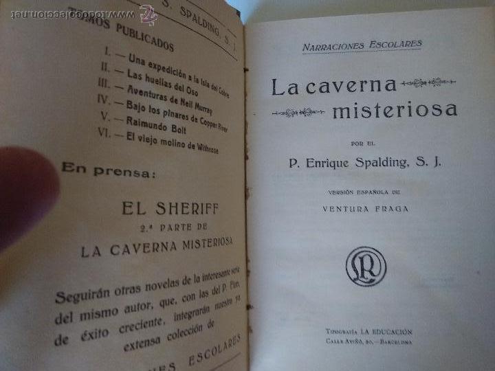 Libros: narraciones escolares. E.S.Spalding. La caverna misteriosa - Foto 2