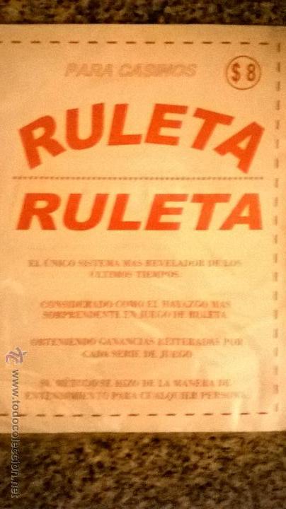Libros: PEQUE&Ntilde;O CUADERNILLO SOBRE RULETA - MATERIAL RARO - ARGENTINA - Foto 1