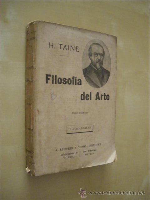 Libros: FILOSOFIA DEL ARTE. TOMO I - H. TAINE - Foto 1