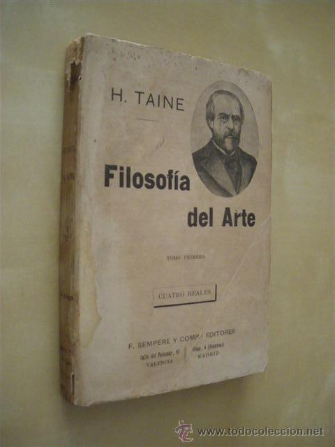 Libros: FILOSOFIA DEL ARTE. TOMO I - H. TAINE - Foto 1