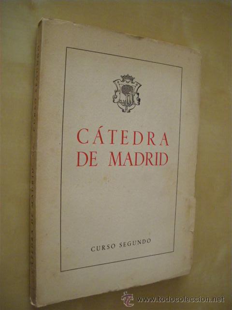 Libros: CATEDRA DE MADRID. CURSO SEGUNDO - Foto 1