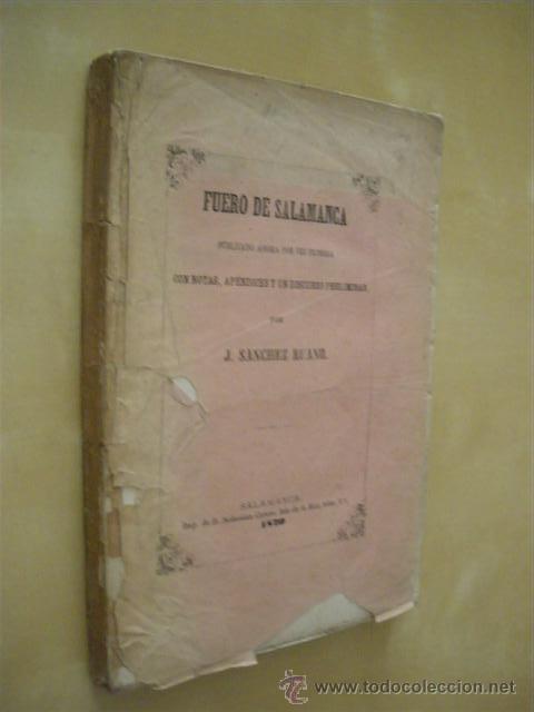Libros: FUERO DE SALAMANCA - J. SANCHEZ RUANO - Foto 1