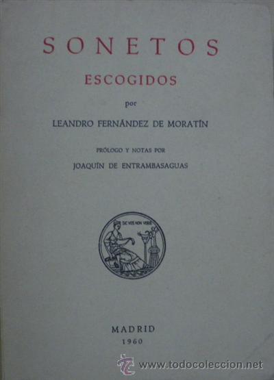 Libros: SONETOS ESCOGIDOS - LEANDRO FERNANDEZ DE MORATIN - Foto 1