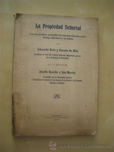 Livros em segunda m&atilde;o: LA PROPIEDAD SE&Ntilde;ORIAL - EDUARDO RUIZ Y GARCIA DE HITA