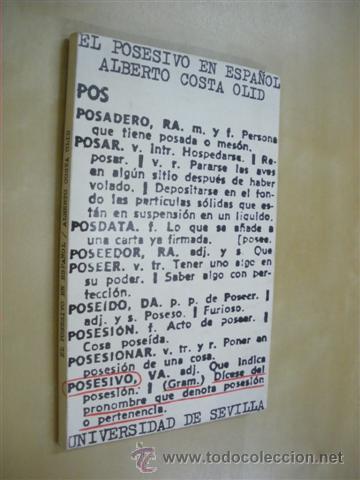 Libros: EL POSESIVO EN ESPA&Ntilde;OL - ALBERTO COSTA OLID - Foto 1
