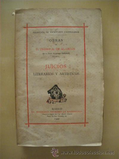 Libros: JUICIOS LITERARIOS Y ARTISTICOS - PEDRO ANTONIO DE ALARCON - Foto 1